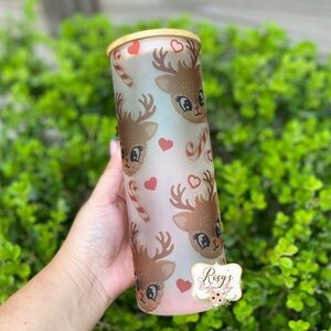 Reindeer Conchas Christmas 25oz Tumbler